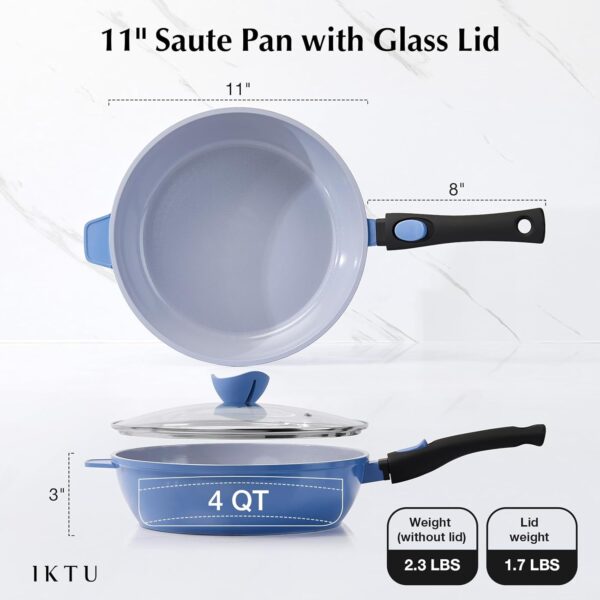 IKTU Ceramic Nonstick Deep Frying Pan (Promo code) - Image 2
