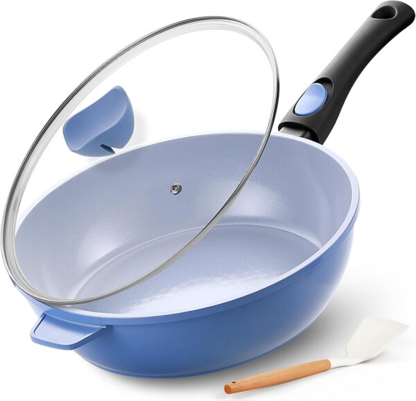IKTU Ceramic Nonstick Deep Frying Pan (Promo code)