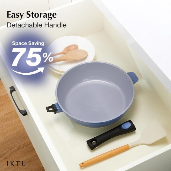 IKTU Ceramic Nonstick Deep Frying Pan (Promo code) - Image 3