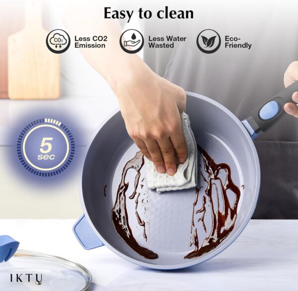 IKTU Ceramic Nonstick Deep Frying Pan (Promo code) - Image 4